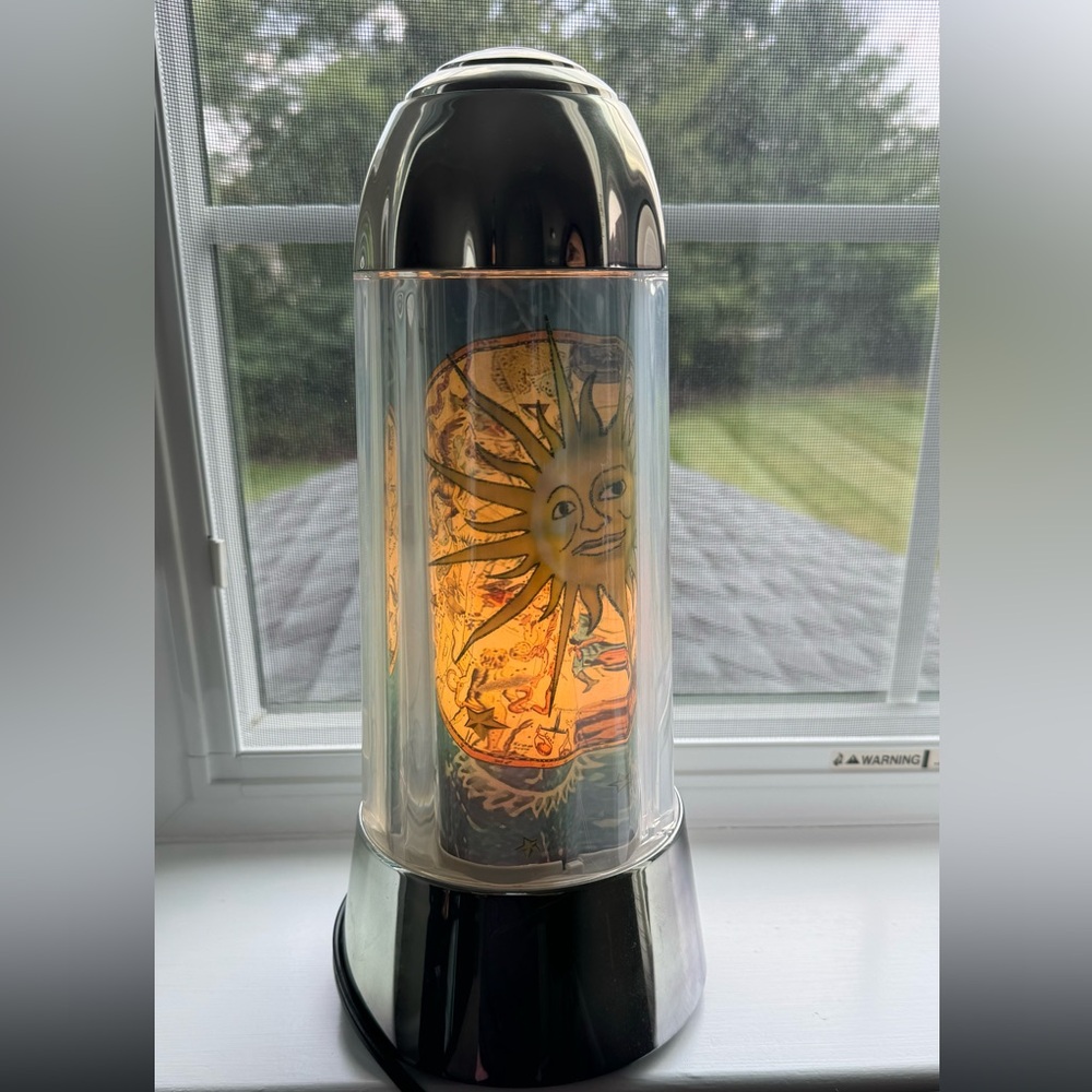 Vintage Rotating Sun and Moon Lamp